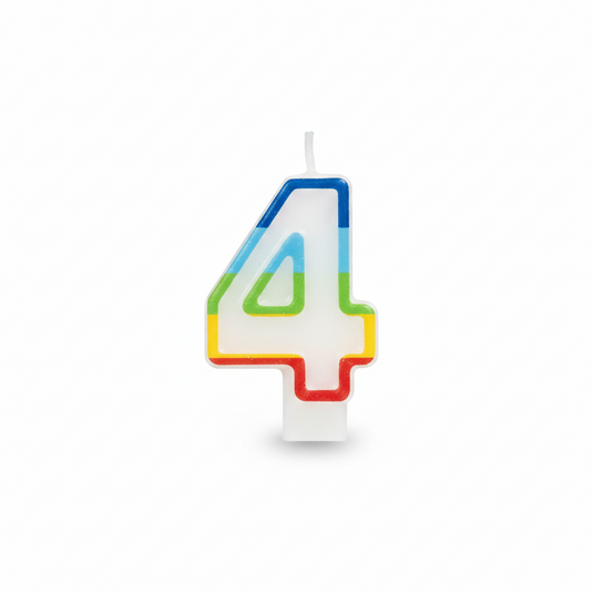 Vela arcoíris número 4