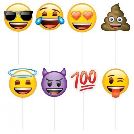 Pack de 8 photocall emoji