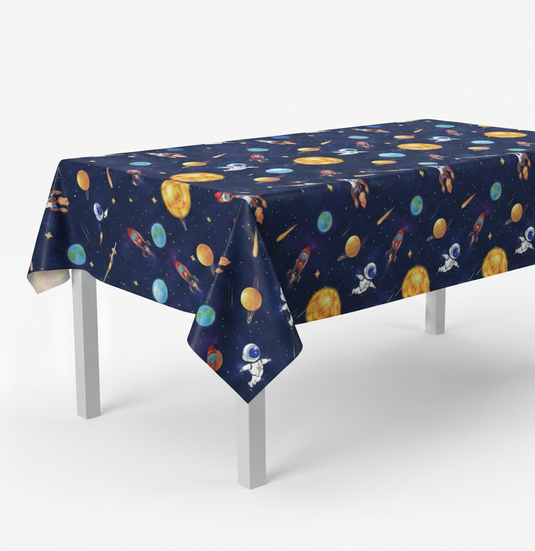 Mantel plástico espacio exterior 137x213 cm