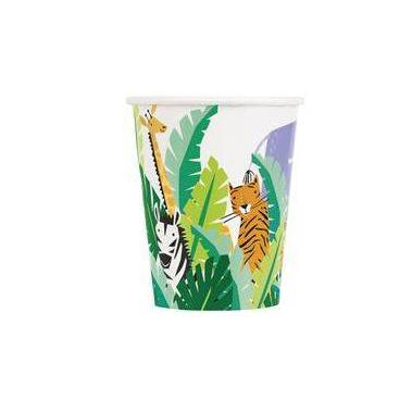 Pack de 8 vasos de cartón selva 266 ml