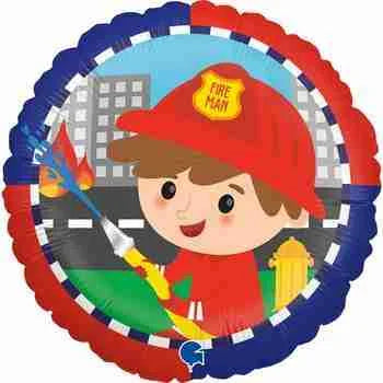 Globo metalizado bombero 46 cm