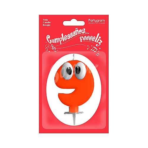 Vela Valentina número 9