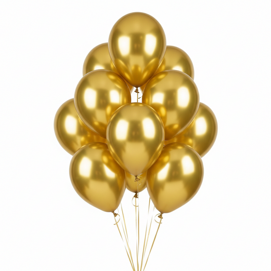 20 globos surtidos 23 cm oro