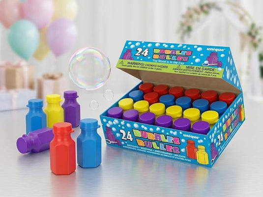 Pack 24 Botes Pompas de Jabón Colores Surtidos
