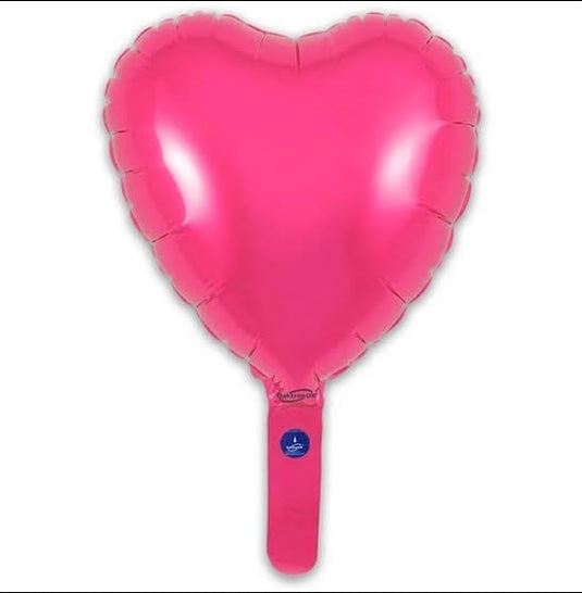 Globo Metalizado Corazón Fucsia 23 cm