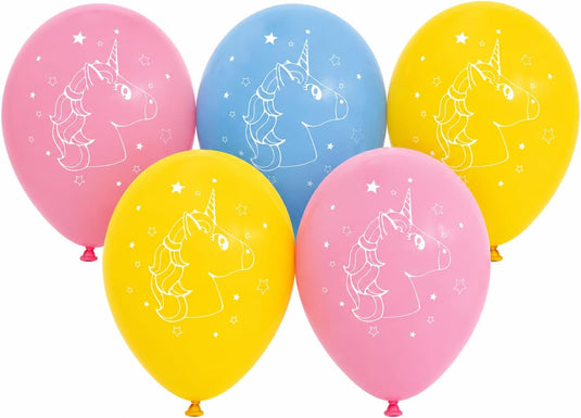 Pack 5 Globos de Látex Unicornio 30 cm