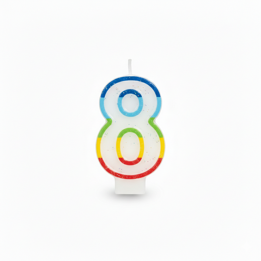 Vela arcoíris número 8
