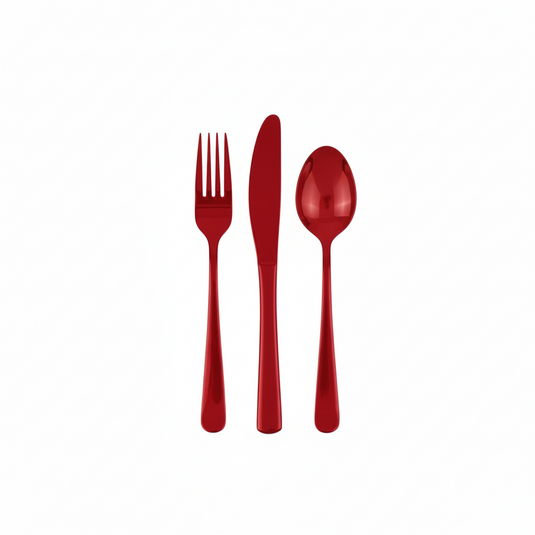 Set de 18 cubiertos rojo