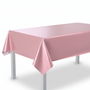 Mantel plástico rosa claro liso 137x274 cm