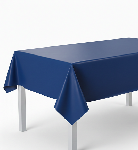 Mantel plástico liso color azul royal 137x274 cm