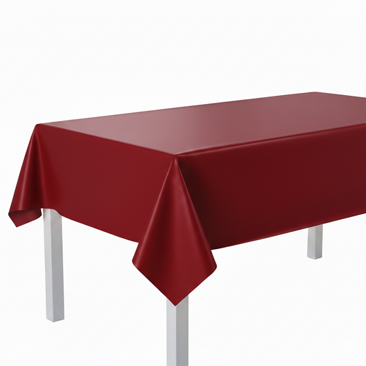 Mantel plástico liso color rojo 137x274 cm