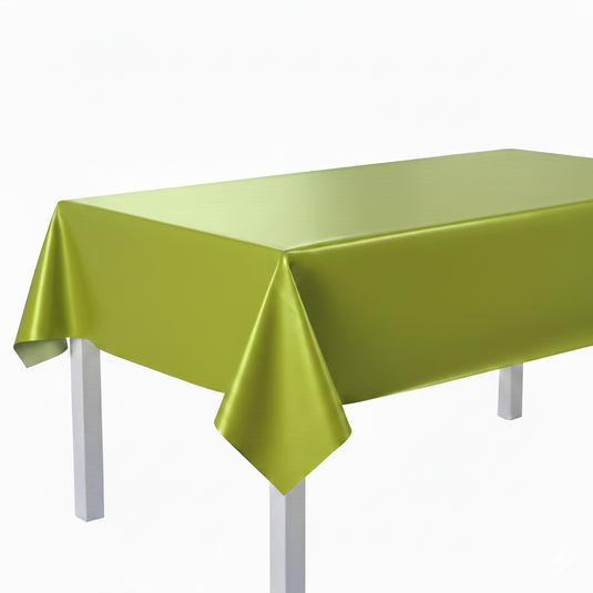 Mantel plástico liso color lima 137x274 cm
