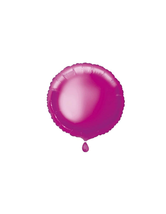 Globo metalizado redondo fucsia pack 12 uds 18"
