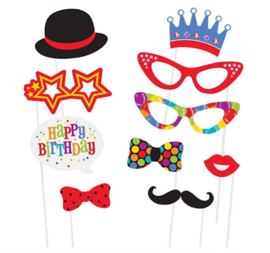 Kit para photocall Happy Birthday 10 pzas