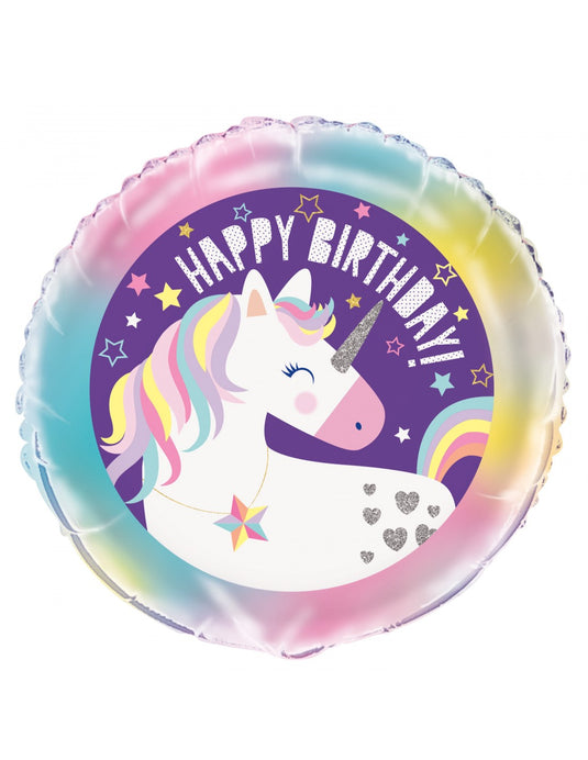Globo metalizado unicornio 46 cm