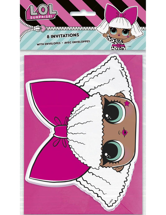 Pack de 8 invitaciones LOL Sorpresa