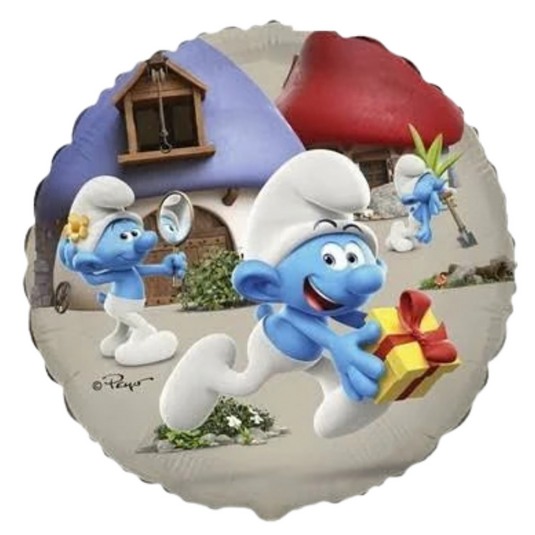 Globo metalizado Pitufos 46 cm