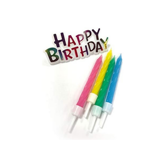 Pack de 12 velas feliz cumpleaños