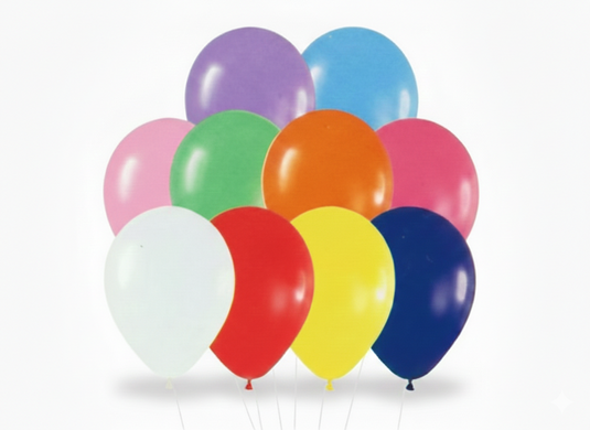 100 globos de látex colores surtidos 23 cm