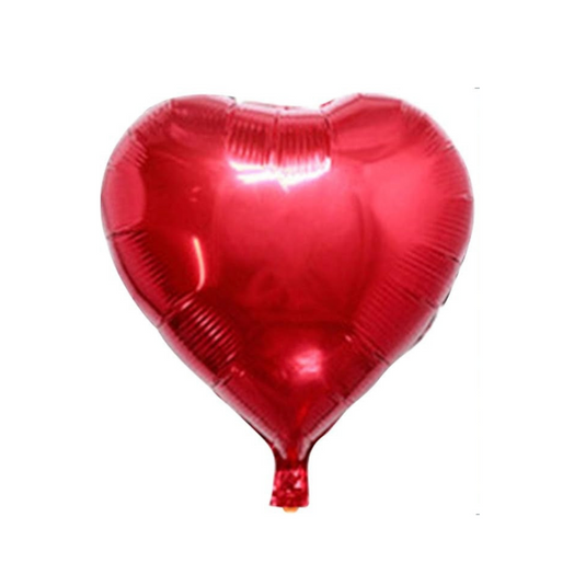 Globo metalizado corazón rojo 46 cm