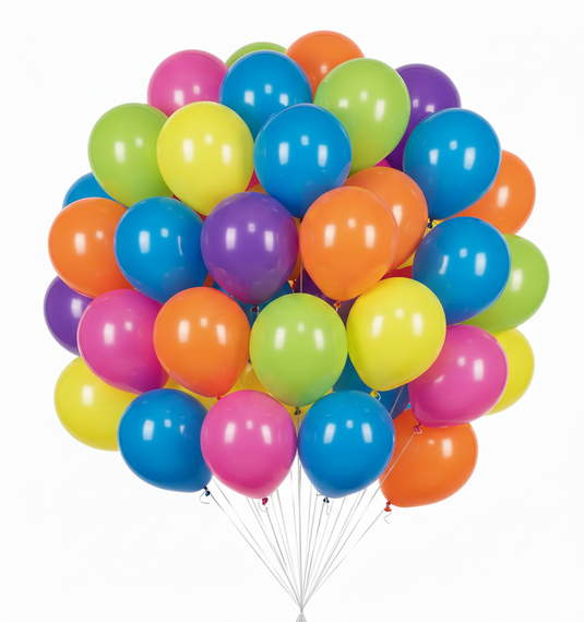 50 GLOBOS SURTIDOS 21 CM FLÚOR