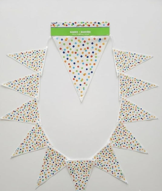 Banner Banderines Lunares Multicolor 3,66 m