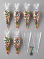 Pack 25 Bolsas Cono Transparentes con Cierre Twist