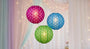 Pack 3 Farolillos de Papel Redondos Ø22 cm con Lunares