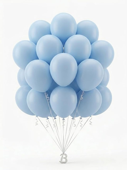 Pack 15 Globos de Látex Azul Claro 30,5 cm