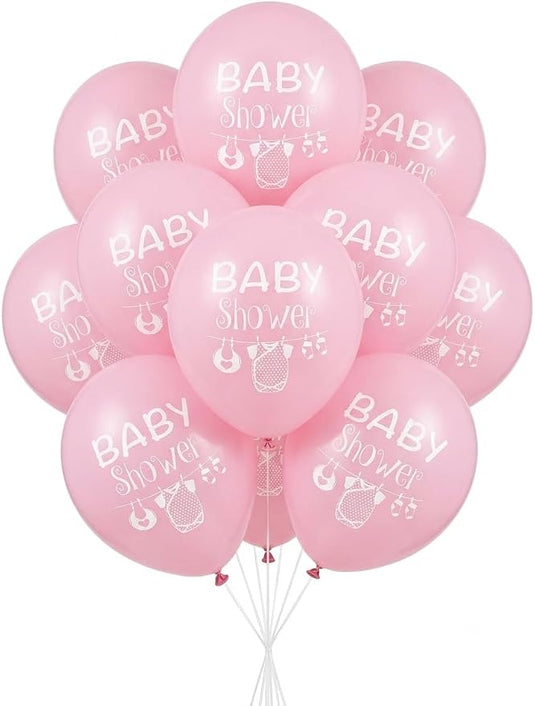 Pack 10 Globos de Látex Baby Shower Rosa