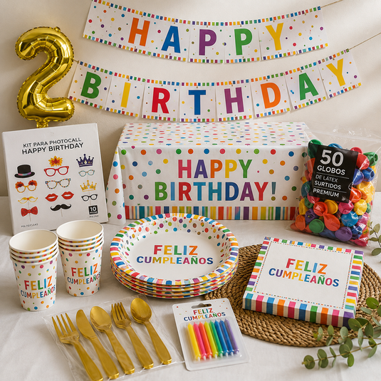 Pack Cumpleaños Multicolor