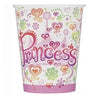 Pack de 8 vasos de cartón Princesas 266 ml