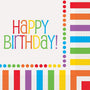 Pack de 16 servilletas multicolor 33x33 cm