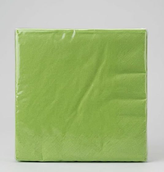 Pack 16 Servilletas de Papel Verde Lima 33x33 cm 2 Capas