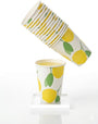 10 Vasos de Cartón "Primavera" Limones 210 cc